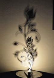 Lamp Metal Shade & Light Flower - thumbnail 1