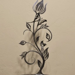 Lamp Metal Shade & Light Flower - thumbnail 2