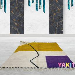 Yakiti - 6X8Ft Moroccan Rug, Beni Ourain Area Modern Wool Living Room Beniourain Handmade Soft Carpet, 180 cm X 236 - thumbnail 2