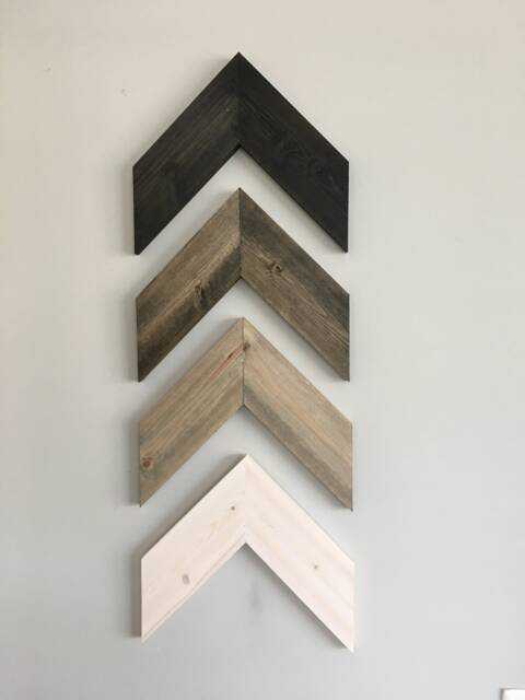 Rustic Chevron Wood Arrow Wall Art 4 Piece Home Decor - image 1