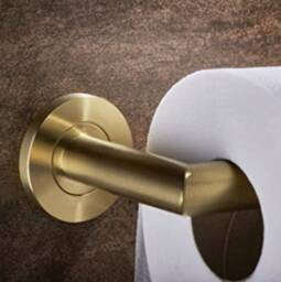 High End Grade 316 Stainless Steel Toilet Roll Holder, The Mitered Round Bar Is Secured Onto A Concealed Fix Rose. Paper Holder - thumbnail 2