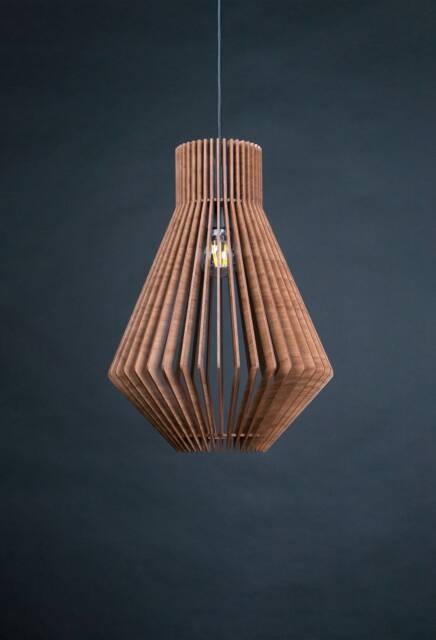 Wood Pendant Light, Wooden Light, Hanging Dining Lamp, Modern Chandelier Lighting, Ceiling Light Fixture, Geometric Lamp , Contemporary Lamp - image 1