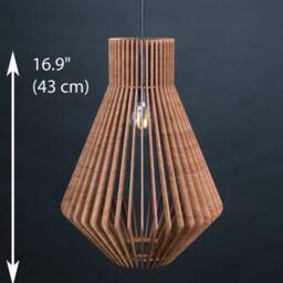 Wood Pendant Light, Wooden Light, Hanging Dining Lamp, Modern Chandelier Lighting, Ceiling Light Fixture, Geometric Lamp , Contemporary Lamp - thumbnail 3