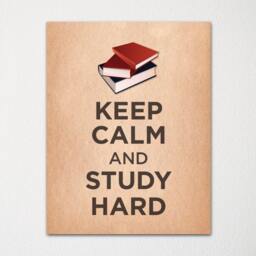 Keep Calm & Study Hard - Fine Art Print Choice Of Color Purchase 3 Receive 1 Free Custom Prints Available - thumbnail 1