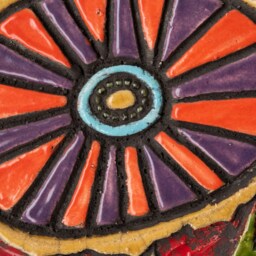 Petunia Handmade Ceramic & Mosaic Tile Mounted Square Wall Art Made To Order By Romy Clare - thumbnail 3