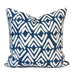 Indoor Pillow Cover With Zippers, Easy To Use & Washable, Fearless Navy Blue - thumbnail 1
