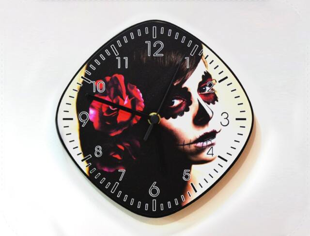 Day Of The Dead Sugar Skull Catrina Calavera Makeup - Wall Clock - image 1
