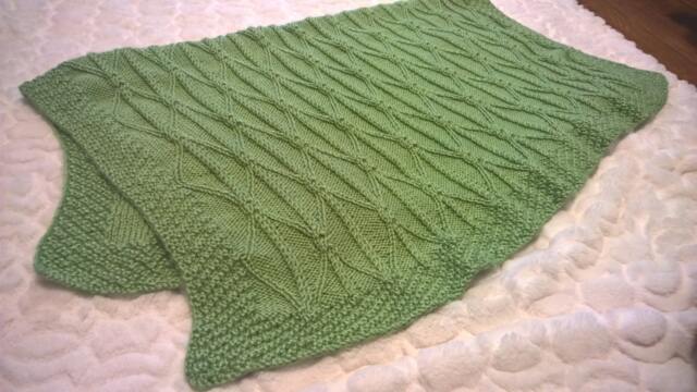 Digital Knitting Pattern Trellis Entwined Cable Baby Blanket, Afghan - image 1