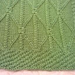 Digital Knitting Pattern Trellis Entwined Cable Baby Blanket, Afghan - thumbnail 3