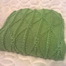 Digital Knitting Pattern Trellis Entwined Cable Baby Blanket, Afghan - thumbnail 4