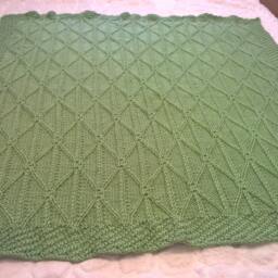 Digital Knitting Pattern Trellis Entwined Cable Baby Blanket, Afghan - thumbnail 2