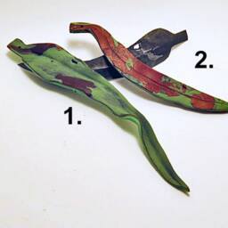 Faux Aged Copper Gum Leaf Ornament Australian Home Decor - thumbnail 3
