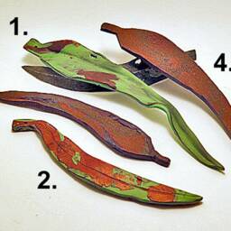 Faux Aged Copper Gum Leaf Ornament Australian Home Decor - thumbnail 2