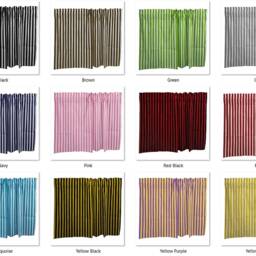 1 Inch Wide Stripes Cotton Curtain 58/Window D??cor Backdrop Classroom Bedroom Cabin Hotel Guest Room Curtains - thumbnail 2