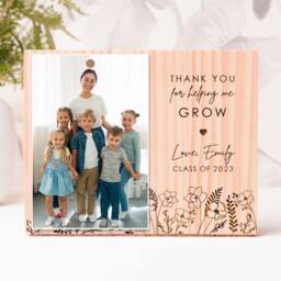 Personalized Wood Engraved Teacher Appreciation Photo Frame - Pine - thumbnail 3