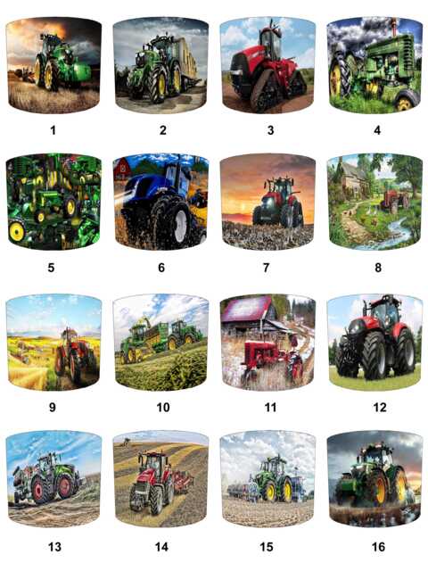 Tractor Farming Machinery Drum Lampshades For Ceiling Light Shades Pendants Or Bedside, Table Lamp Bases - image 1