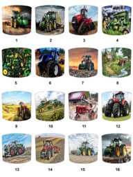 Tractor Farming Machinery Drum Lampshades For Ceiling Light Shades Pendants Or Bedside, Table Lamp Bases