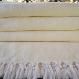 "Natural Blanket, Cream Throw, Throw, Cover, 79""x89" - thumbnail 3