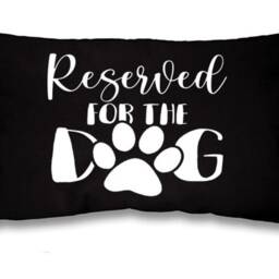 Reserved For The Dog Cushion Cover - Paw Print Cotton Pillow - thumbnail 4