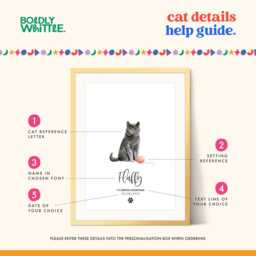 Personalised Tabby Cat Print, Lover, Gift, Pet Portrait, Customised Portrait - thumbnail 2