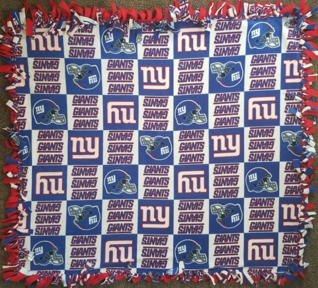 Ny Giants Helmets & Symbols Fleece Tie Blanket - image 1