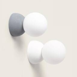 Coni - Modern Concrete Ceiling Light Fixture With Globe Glass Shade Industrial Spotlight Pendant Lamp - thumbnail 2