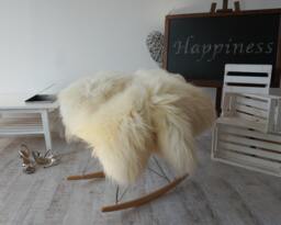 "Giant Sheepskin Xxl White Throw Genuine Leather Sheep Skin 52 ""X 32" - thumbnail 1