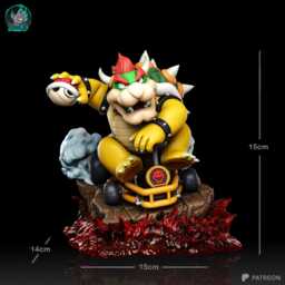 Tyrant Of The Shell Throne - Arcade Fantasy Cartoon Racing Whimsical Villian Bowser Resin Figure 16K - thumbnail 2