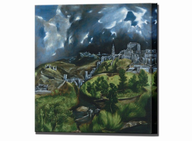 El Greco View Of Toledo, Renaissance Canvas Print, Ready To Hang - image 1