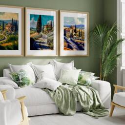 Tuscany Landscape Art Prints Italian Wine Country Set Of 3 - thumbnail 2