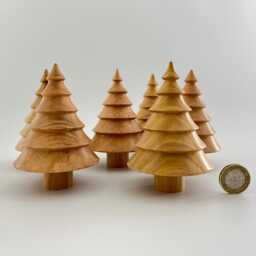 Handcrafted Cherry Wood Tree Ornament, Eco-Friendly Home Decor - thumbnail 3