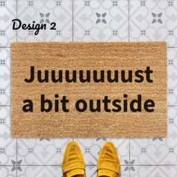 Just A Bit Outside Doormat - Funny Bob Uecker Quote Mat, Milwaukee Brewers Fan Gift, Outdoor Welcome Baseball Door Decor - thumbnail 2