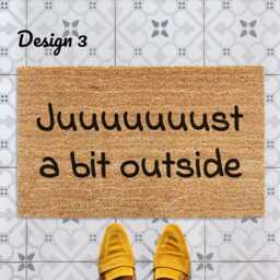 Just A Bit Outside Doormat - Funny Bob Uecker Quote Mat, Milwaukee Brewers Fan Gift, Outdoor Welcome Baseball Door Decor - thumbnail 3