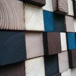 Reclaimed Wood Wall Art, Large Geometric Sculpture - thumbnail 2