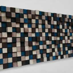 Reclaimed Wood Wall Art, Large Geometric Sculpture - thumbnail 4