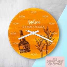Personalized Gin O'clock Glass Wall Clock - thumbnail 3
