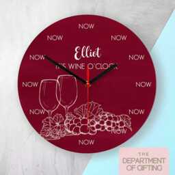Personalized Gin O'clock Glass Wall Clock - thumbnail 4