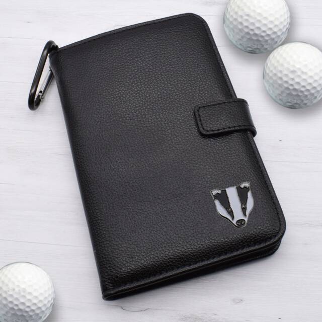 Badger Design - Personalised Leatherette Golf Organiser Complete With Divot Repairer, Marker, Tees, Scorecard & Pencils - image 1