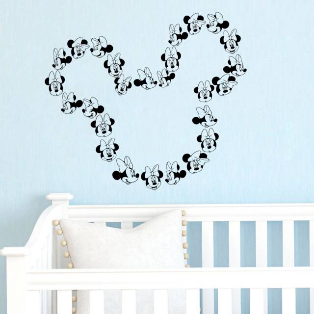 Mickey & Minnie Mouse Name Wall Decal Nursery Decor 4143 - image 1