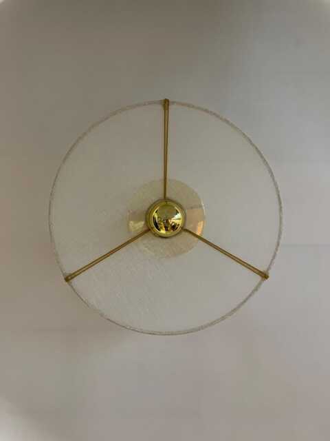 Fixed Wall Light in Linen Veil With Brass Finish D.30 cm Luna - image 1