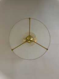 Fixed Wall Light in Linen Veil With Brass Finish D.30 cm Luna