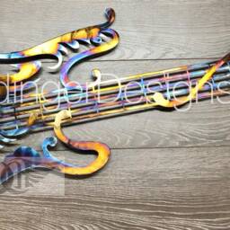 Stainless Steel Guitar Wall Art - Perfect Music Gift Bass Humdinger Designs - thumbnail 2