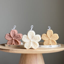 Sakura Flower Candle Scented Soy Wax Sculptural Candle - thumbnail 1