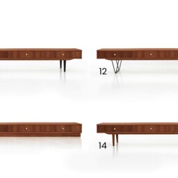 Mid-Century Sideboard, Dresser, Commode, Credenza Made Of Oak Veneer - Teak Colour Livlo T-L01 - thumbnail 2