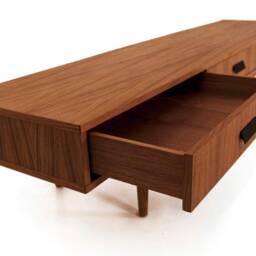 Mid-Century Sideboard, Dresser, Commode, Credenza Made Of Oak Veneer - Teak Colour Livlo T-L01 - thumbnail 4