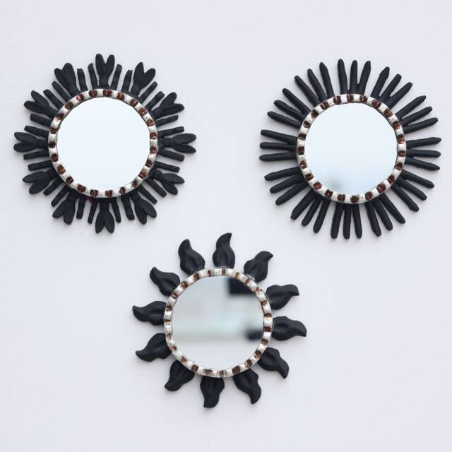 "Peruvian Mirrors ""Luxury Black Collection - Interior Decoration Wall Mirror Home Decor Decorative Mirrors" - image 1
