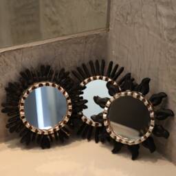"Peruvian Mirrors ""Luxury Black Collection - Interior Decoration Wall Mirror Home Decor Decorative Mirrors" - thumbnail 2