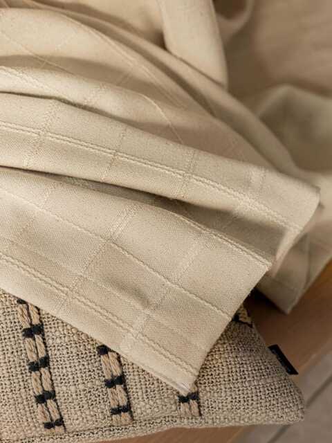 Solis Linen Cotton Curtain, 4 Colors, Natural Eco-Friendly Semi Blackout Privacy Curtain For Livingroom & Bedroom, 1Pc - image 1