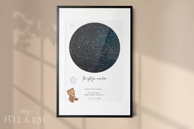 Personalised The Night You Were Born Star Map Print - New Parent Gift ...