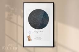 Personalised The Night You Were Born Star Map Print - New Parent Gift Baby Nursery Grandchild Niece Nephew First Birthday - thumbnail 1